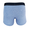 blue melange high quality cotton spandex men boxers customize logo 