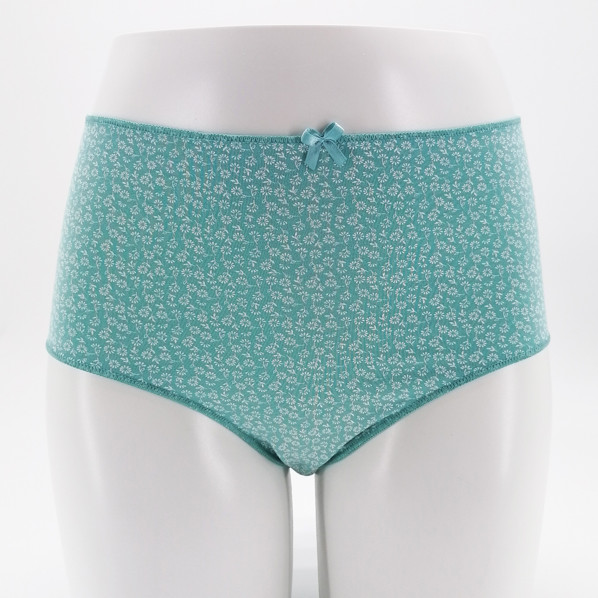 High Waist Women Underwear Flower Pattern Cotton Lingerie Personal Customize