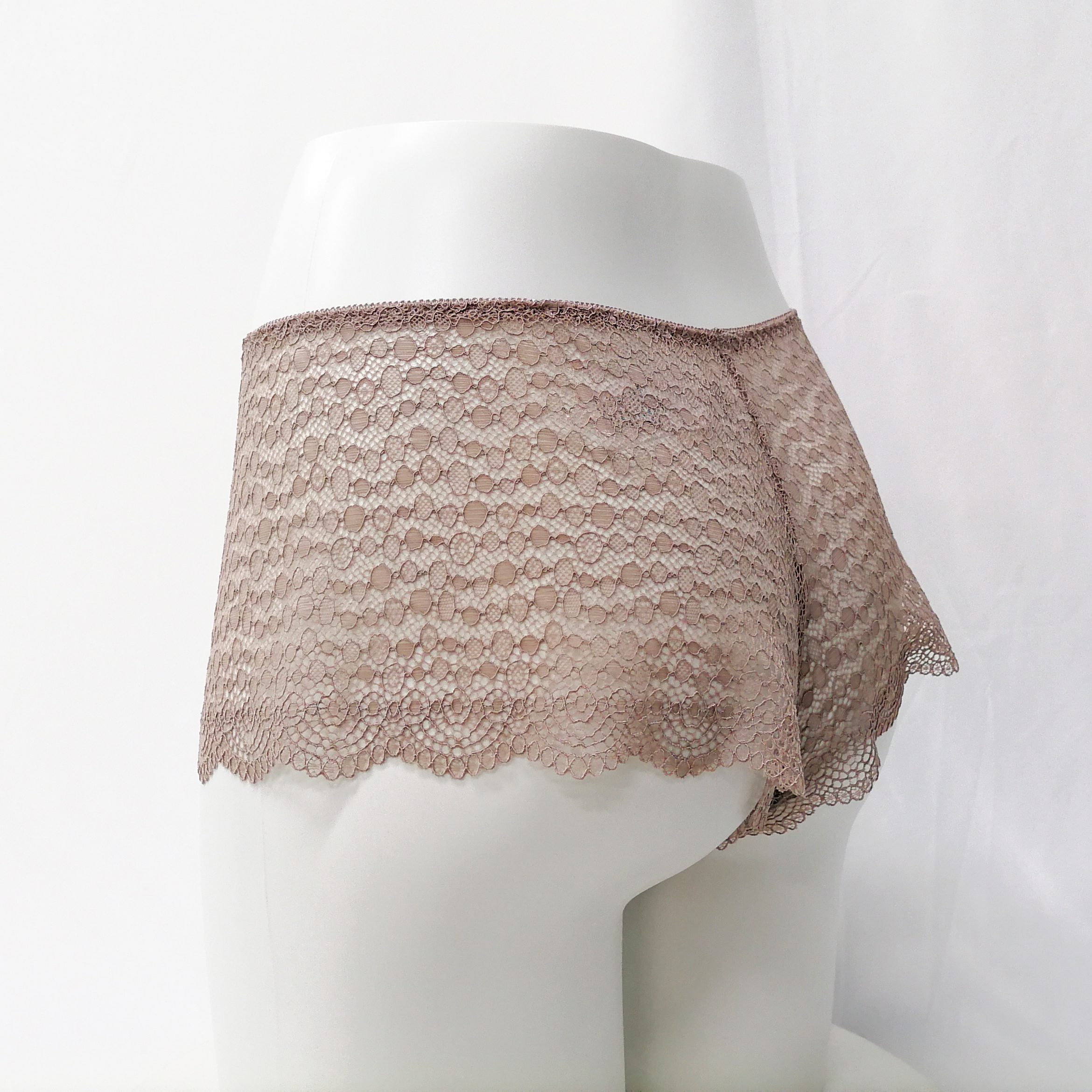 Lace Transparent Nylon Elastane Sexy Ladies Boyshorts Underwear Lingerie