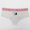 Women Cheeky Underwear Cotton Spandex Shinnysilver Waistband