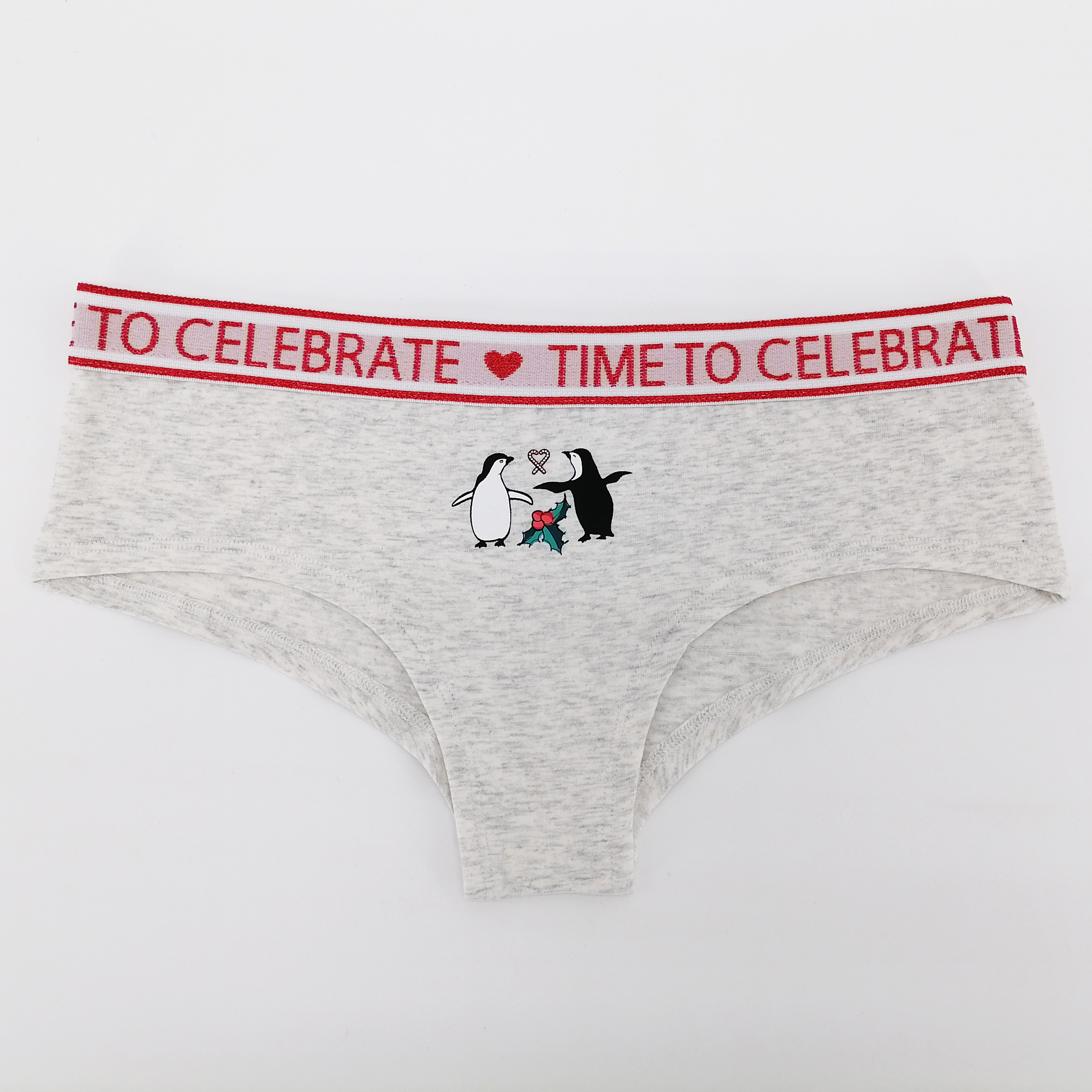 Women Cheeky Underwear Cotton Spandex Shinnysilver Waistband