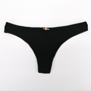 ladies thongs cotton elastane rib fabric sexy design