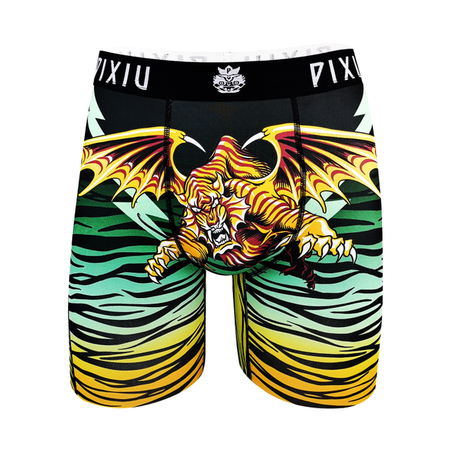 OEM ODM digital print polyester spandex fashion men trunk underwear