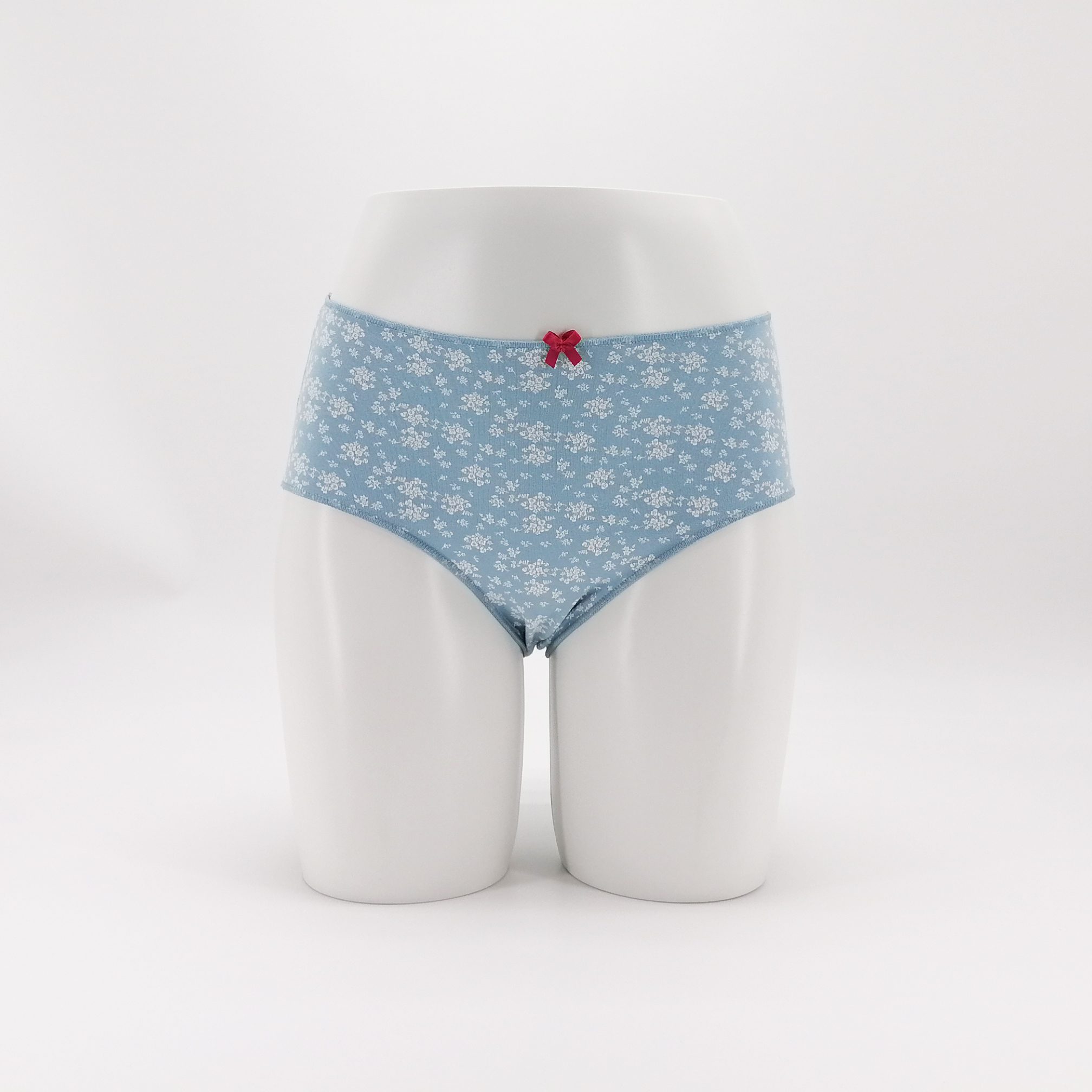 Customize Women High Rise Cotton Underwear Soft Full Briefs with Rose Print