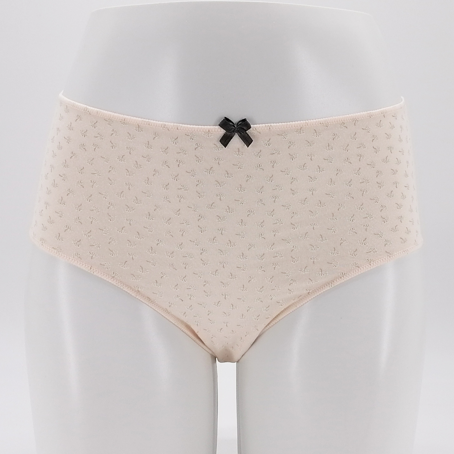 High Waist Women Panties Flower Pattern Print Cotton Lingerie