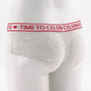 Women Cheeky Underwear Cotton Spandex Shinnysilver Waistband