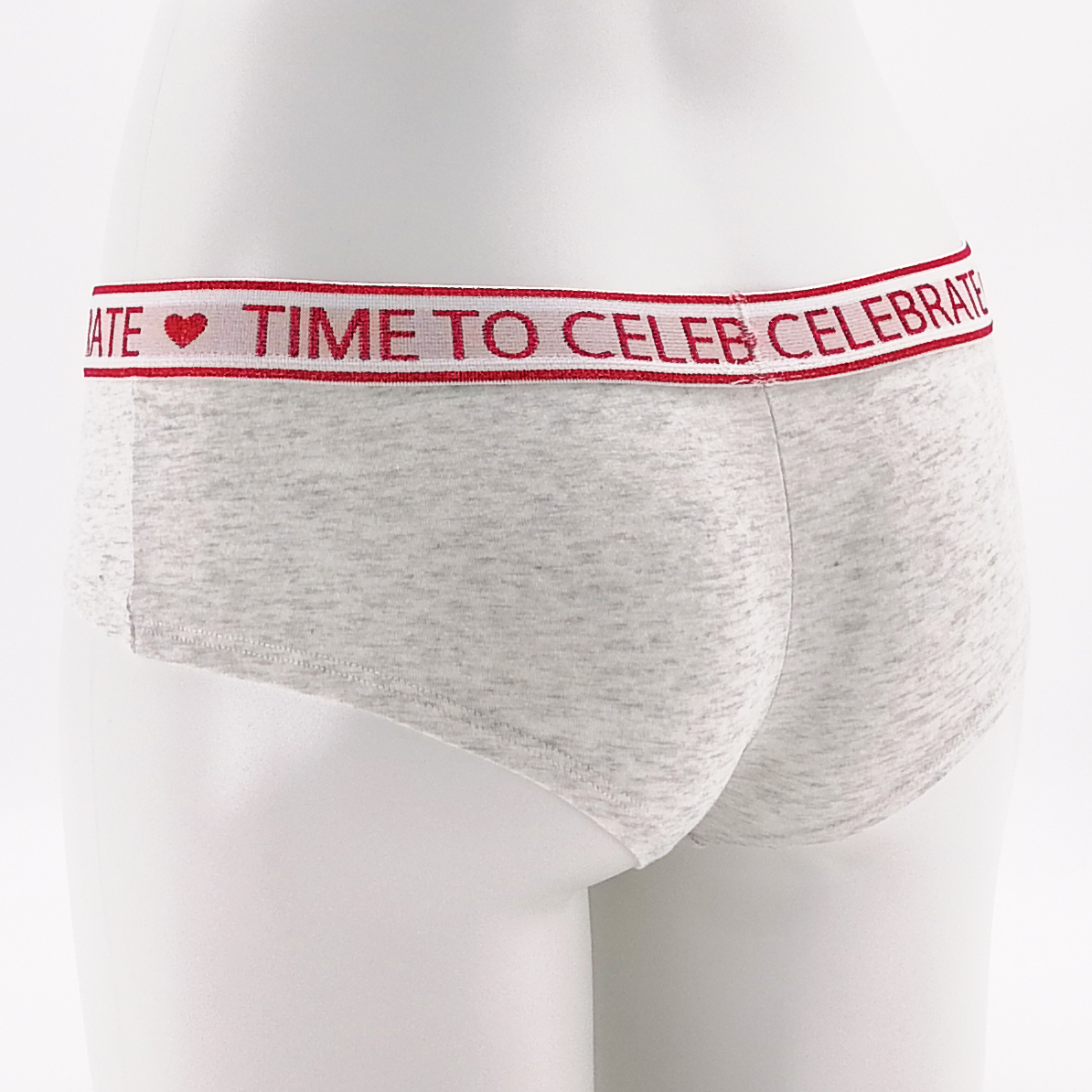 Women Cheeky Underwear Cotton Spandex Shinnysilver Waistband