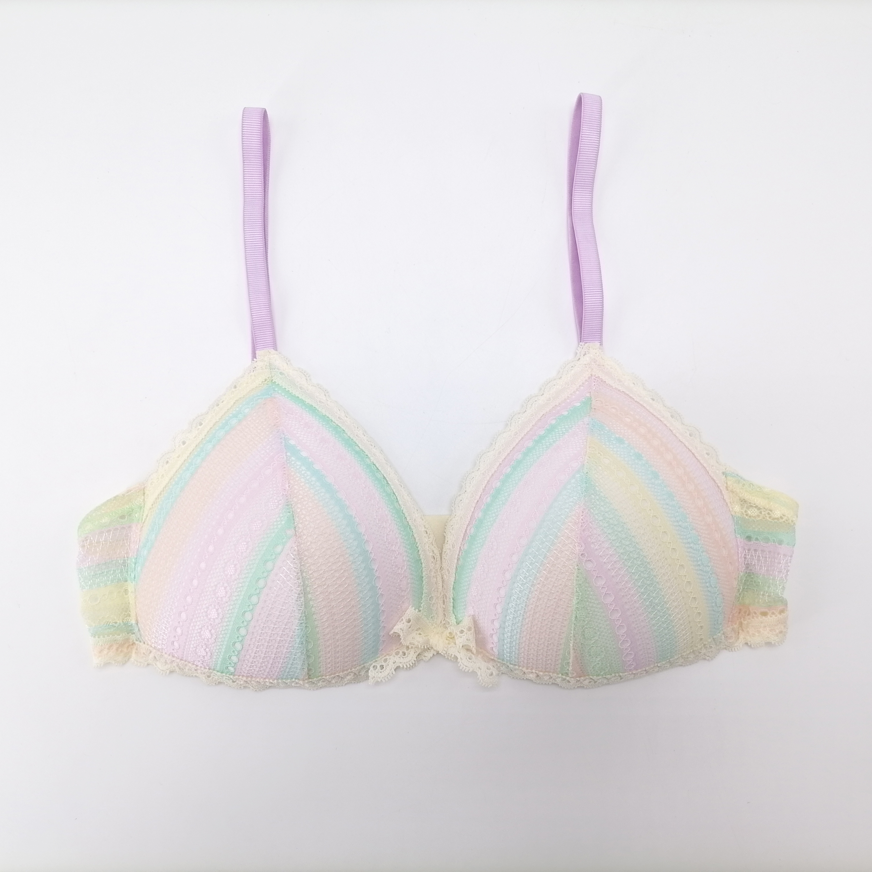 Sexy Lace Bra Sets with Cup Transparent Breathable Cotton Customize Logo Lady Lingerie