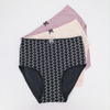High Waist Women Panties Floral Pattern Print Cotton Lingerie