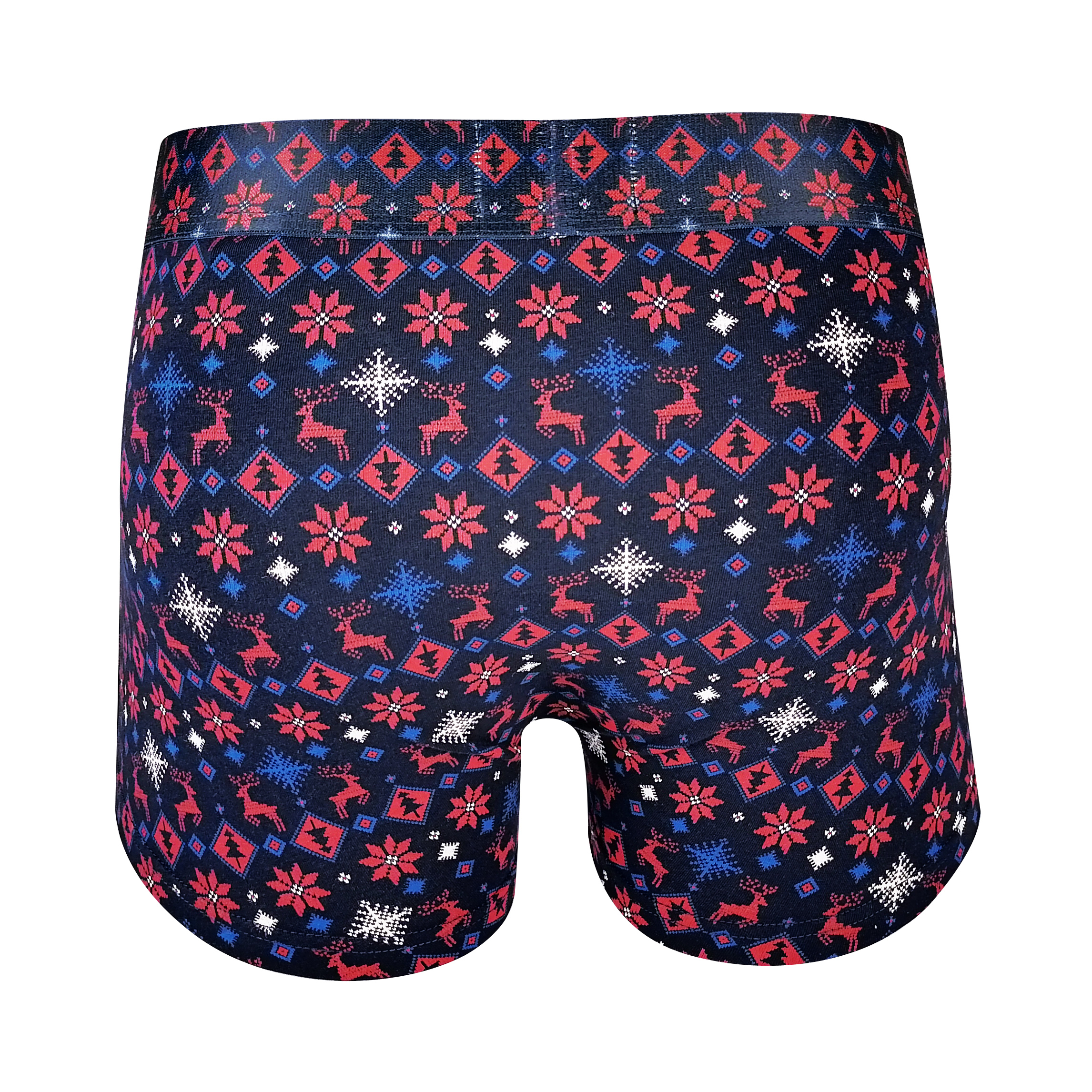 customize all over print Christmas style soft cotton spandex men underwear boxers