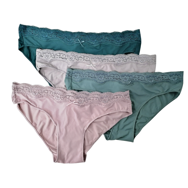 Customize Nylon Elastane Silk Fabric Ladies Underwear Lace Design