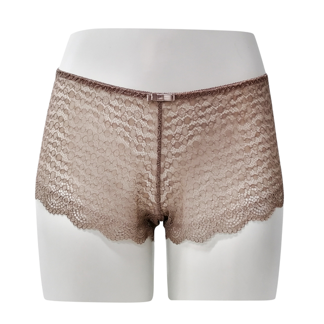 Lace Transparent Nylon Elastane Sexy Ladies Boyshorts Underwear Lingerie