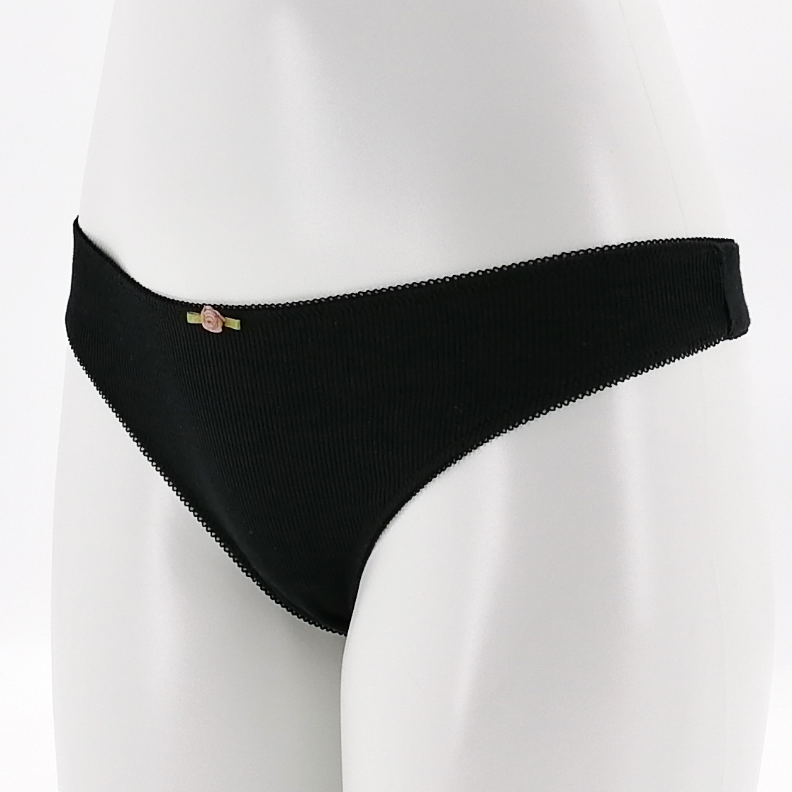 ladies thongs cotton elastane rib fabric sexy design
