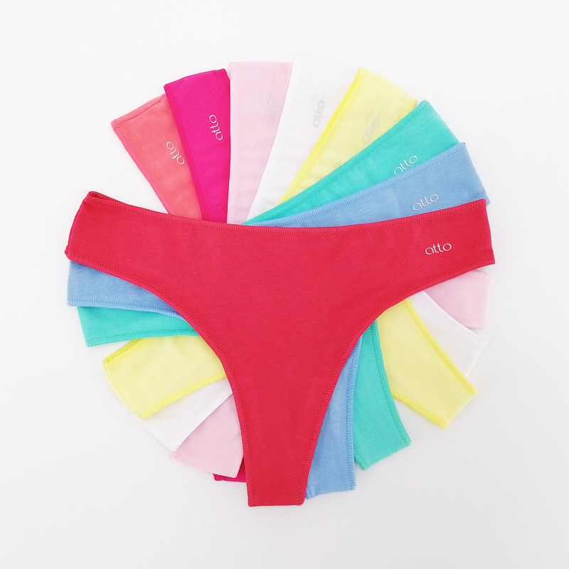 Multi Color Cotton Spandex Ladies Thongs Customize Personal Logo