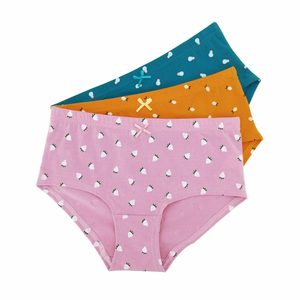 OEM ODM Customize Flower Pattern Cotton Spandex Ladies Slip Underwear