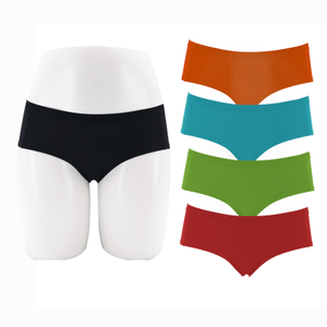 Customize Lace Waistband Elastic Plain Cotton Women Cheeky Underwear
