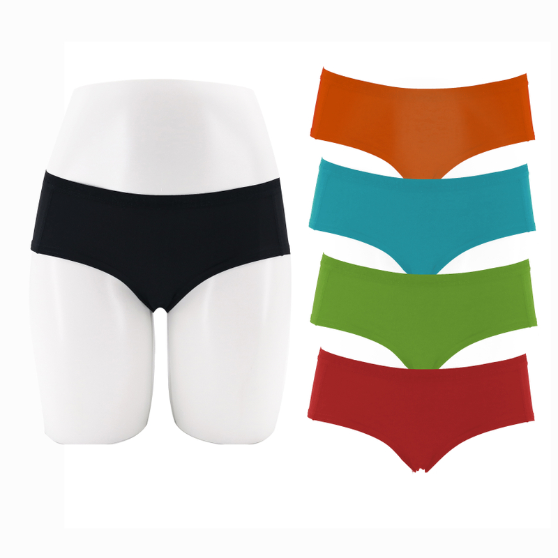 Customize Lace Waistband Elastic Plain Cotton Women Cheeky Underwear