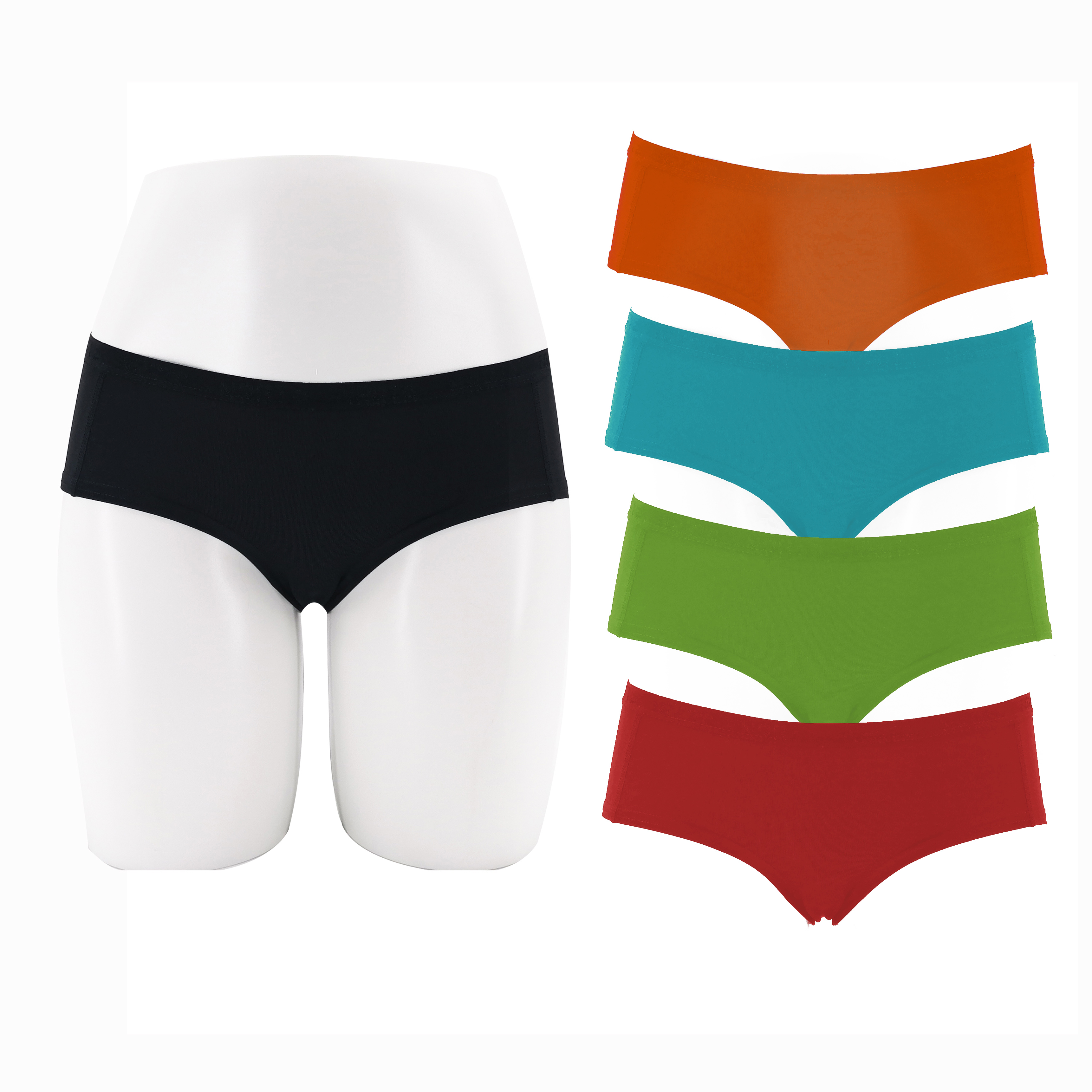 Customize Lace Waistband Elastic Plain Cotton Women Cheeky Underwear