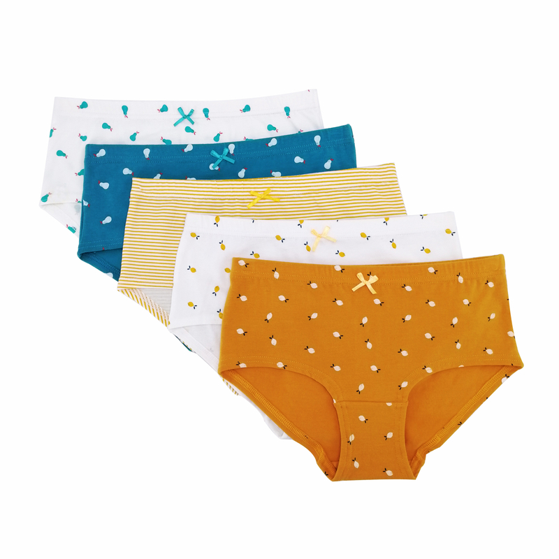 5 Packs Women Hipster Comfort Cotton All over Print Flower Pattern Lady Lingerie