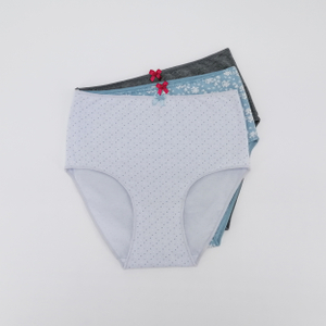 Wholesale Cheap Price Ladies Print Comfortable Cotton Panties High Waist