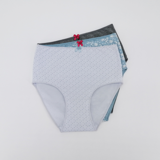 Wholesale Cheap Price Ladies Print Comfortable Cotton Panties High Waist