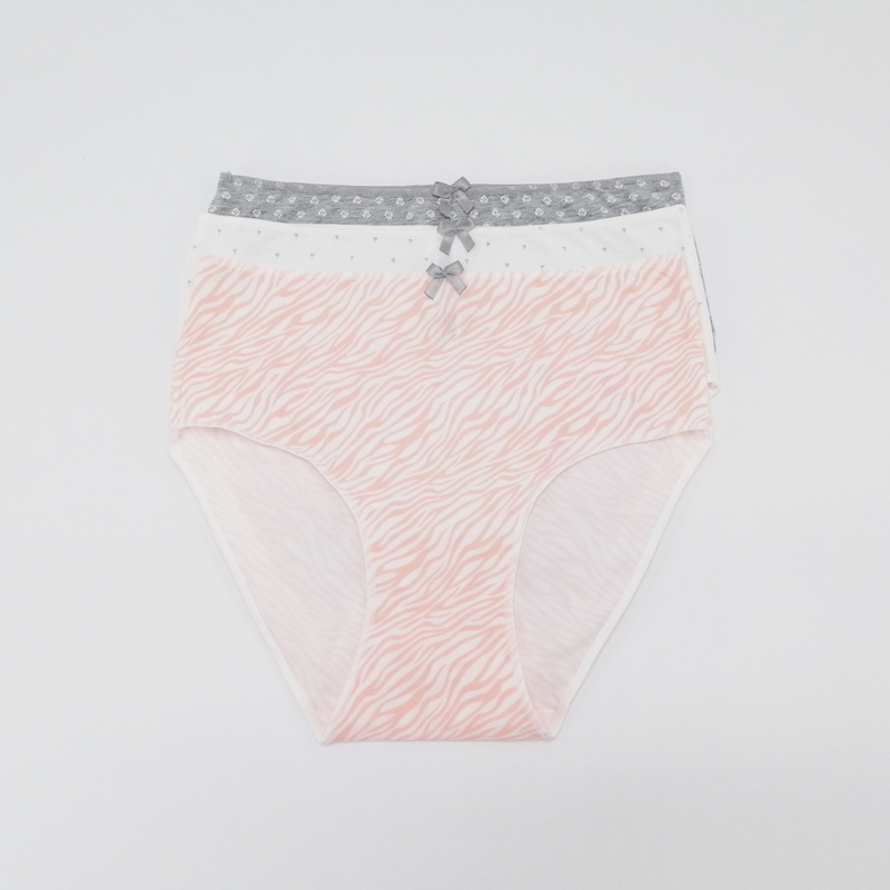 3 Pack Floral Print Cotton Panties for Ladies Wholesale Underwear 