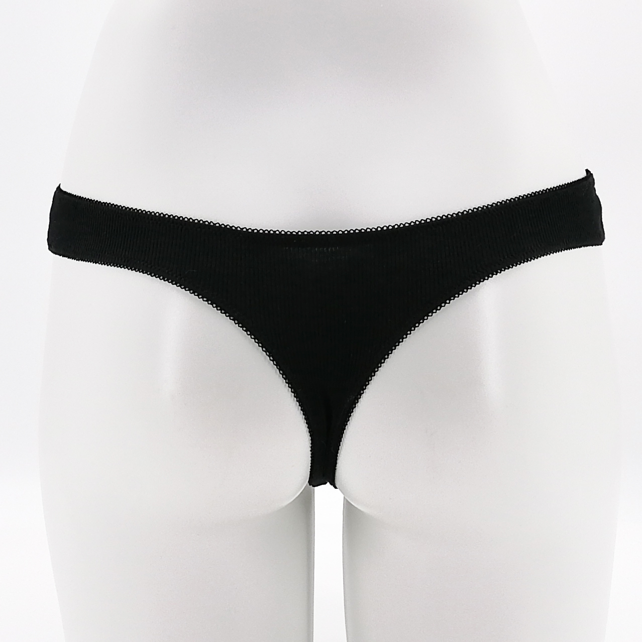 ladies thongs cotton elastane rib fabric sexy design