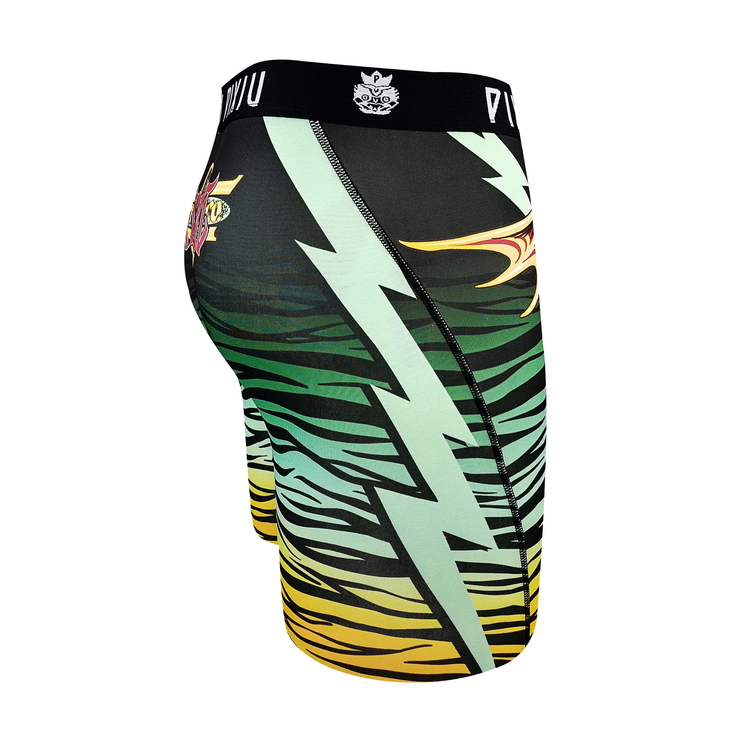 OEM ODM digital print polyester spandex fashion men trunk underwear