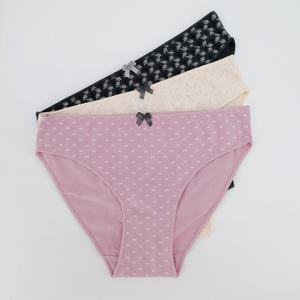 Underwear with Flower Print for Female Custom Ladies Panties Bikini