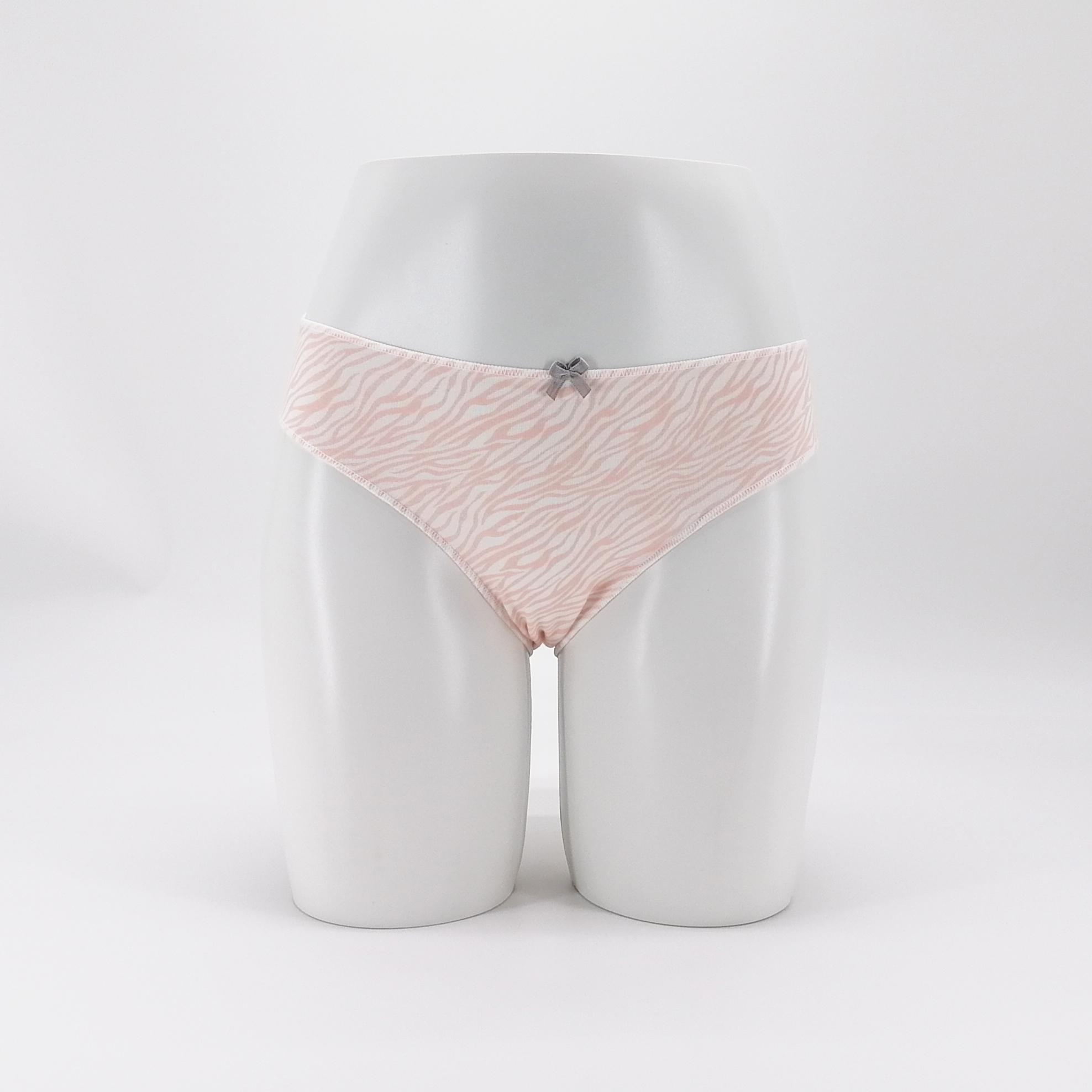 Personal Customize Brand Flower Print Low Waist Soft Cotton T-back Panties for Women