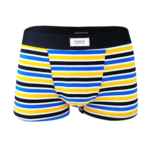 yarn dye comfort cotton men boxer briefs underwear low MOQ high quality