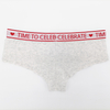 Women Cheeky Underwear Cotton Spandex Shinnysilver Waistband