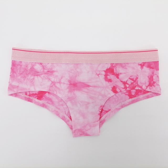 Women Cheeky Underpants Cotton Spandex Tie-dye Print Ladies Lingerie