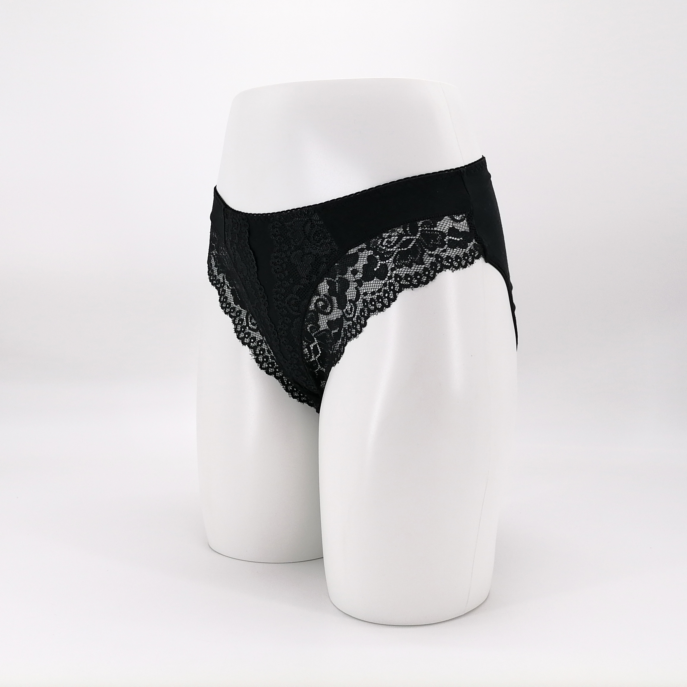 Customize Private Logo Cotton Spandex Sexy Lace Design Ladies High Waist Underwear